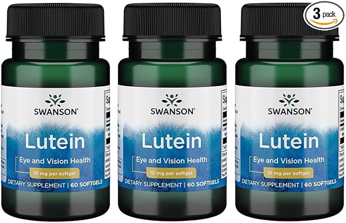 Swanson Lutein 10 Milligrams 60 Sgels (3 Pack)