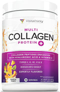 Multi Collagen Peptides Powder for Women - Hydrolyzed Flavored Collagen Powder for Women with Types I II III V & X Vitamin C & Hyaluronic Acid for Hair Skin and Nails (Tropical Punch) - 30 Servings