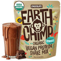 EarthChimp Organic Vegan Protein Powder - with Probiotics - Non GMO, Dairy Free, Non Whey, Plant Based Protein Powder for Women and Men, Gluten Free - 26 Servings 32 Oz (Chocolate)