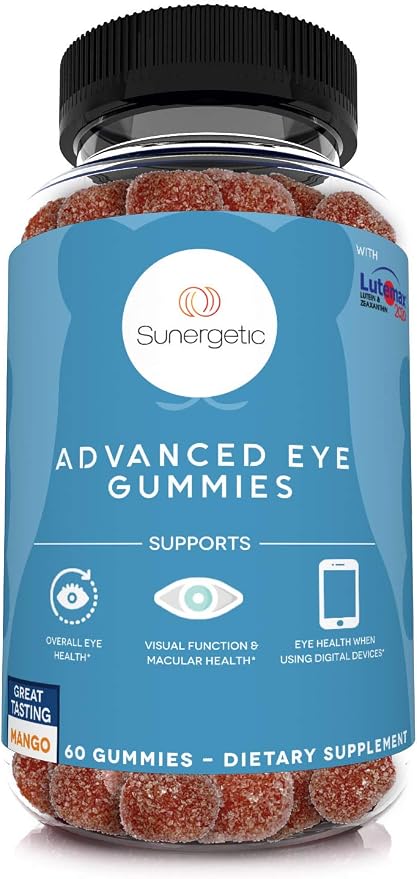 Premium Eye Support Gummies–Lutein Gummies with Zeaxanthin Supports Overall Eye Health, Vision & Macular Health–Clinically Studied Lutein & Zeaxanthin Gummies with Lutemax 2020-60 Eye Gummies
