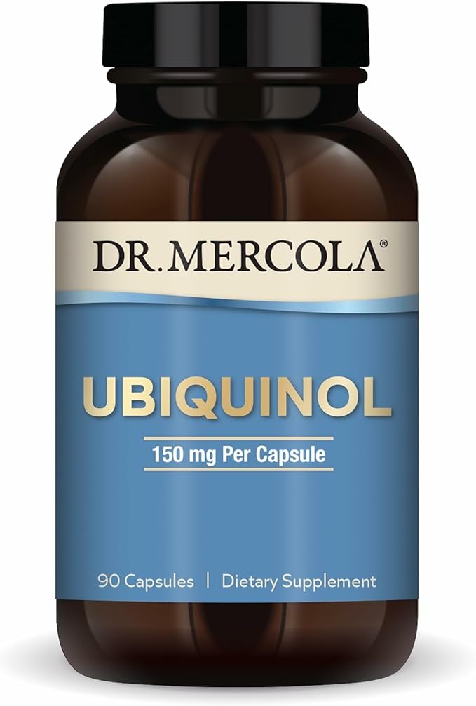Dr. Mercola Ubiquinol - Supports Energy Production - Antioxidant Supplement - Non-GMO, Gluten-Free & Soy-Free - 90 Capsules (90 Servings) - 150 mg