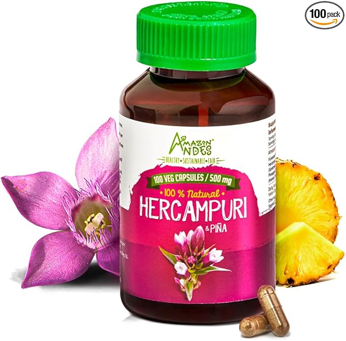 Hercampuri Capsules l 1500mg per Serving l Vegan, Non-GMO & Allegen-Free Pills l Amazon Andes