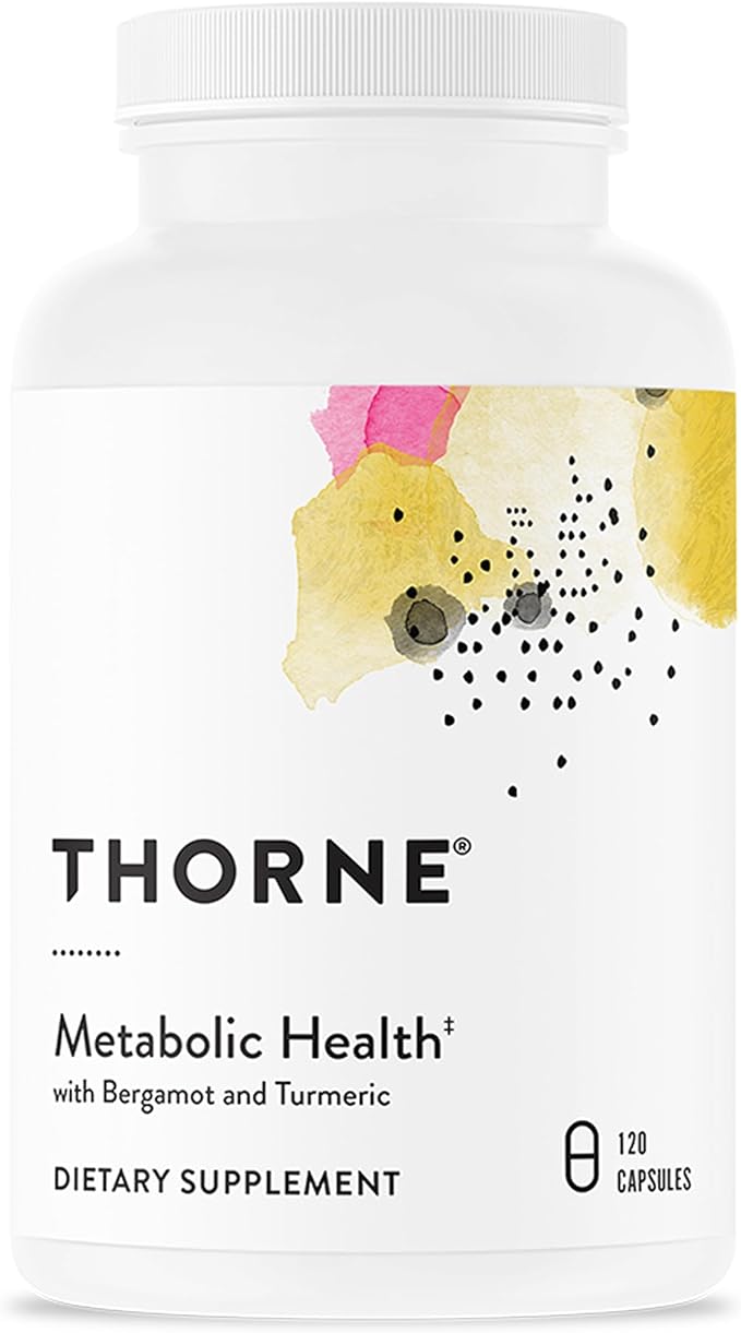 THORNE - Metabolic Health - Bergamot & Curcumin Phytosome Supplement to Aid Weight Management - Supports Healthy Fat Metabolism to Promote a Healthy Liver* - Third-Party Certified - 120 Capsules