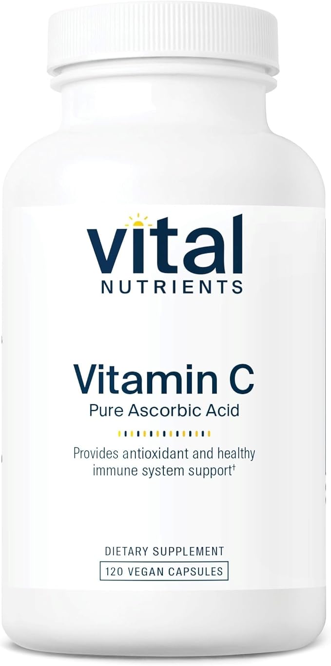Vital Nutrients Vitamin C 1000mg (100% Pure Ascorbic Acid) - Vegan Antioxidant Supplement for Immune Support and Iron Absorption* - Gluten, Dairy and Soy Free - Non-GMO - 120 Capsules