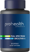 ProHealth Full Spectrum Urolithin A | 60 Capsules | Cellular Support for Healthy Aging | with Pomegranate & Red Grape Extracts | Ultra-Pure, Triple Lab-Tested | Manufactured in the USA