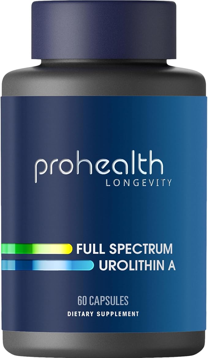 ProHealth Full Spectrum Urolithin A | 60 Capsules | Cellular Support for Healthy Aging | with Pomegranate & Red Grape Extracts | Ultra-Pure, Triple Lab-Tested | Manufactured in the USA