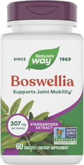 Nature's Way Boswellia Premium Extract, Supports Joint Mobility*, 307 mg Boswellia serrata Extract per Serving, Frankincense Supplement, Gluten Free & Vegan - 60 Tablets (Packaging May Vary)