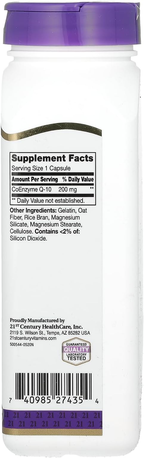 21st Century Co Q10 200 mg Capsules, 120 Count (27435)