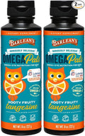 Barlean's Omega 3 Fish Oil Liquid Supplement for Kids, 500 mg of EPA and DHA Fatty Acid for Brain & Eye Health, Hooty Fruity Tangerine, 8 oz, 2 Pack