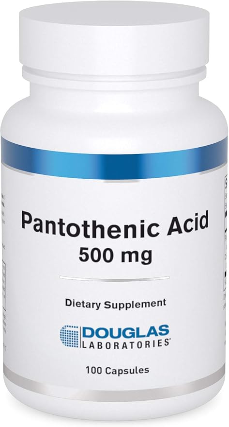 Douglas Laboratories Pantothenic Acid 500 mg | Vitamin B5 to Support Cellular Energy Production and Metabolism* | 100 Capsules