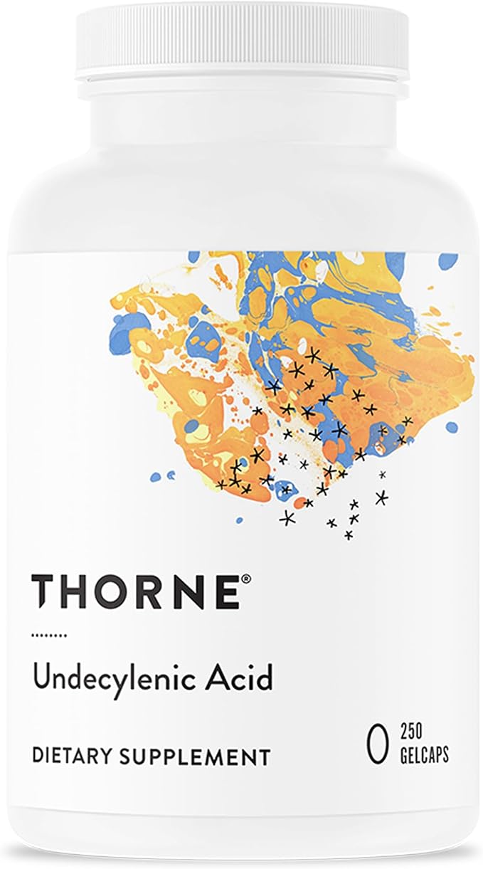 THORNE - Undecylenic Acid - Fatty Acid Support for a Healthy Balance of Gut & Vaginal Flora - Promotes Optimal GI Tract Function* - Gluten, Dairy & Soy-Free - 250 Softgels
