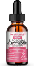 1 Pack 3000mg Liposomal Glutathione Liquid Drops with Vitamin C, 98% Absorption, Glutathione Liposomal Supplement, Powerful Antioxidant Complex for Immune System, Liver, 2 Fl Oz per Bottle