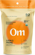 Om Lion’s Mane Mushroom Powder - Organic Mushroom Supplement and Nootropic - Support Memory, Focus and Nerve Health, 3.5 oz (50 Servings)