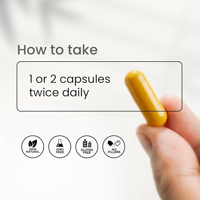 Ultracur Curcumin Complex Supplement - Ultra Bioavailable High Absorption Turmeric Curcumin Supplement for Joint, Muscle & Brain Support - Patented Protisorb for Premium Absorption – 60 Capsules