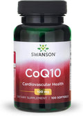 Swanson CoQ10 - Energy Antioxidant Support - Coenzyme Q10 Supplement - (100 Softgels, 100mg Each)