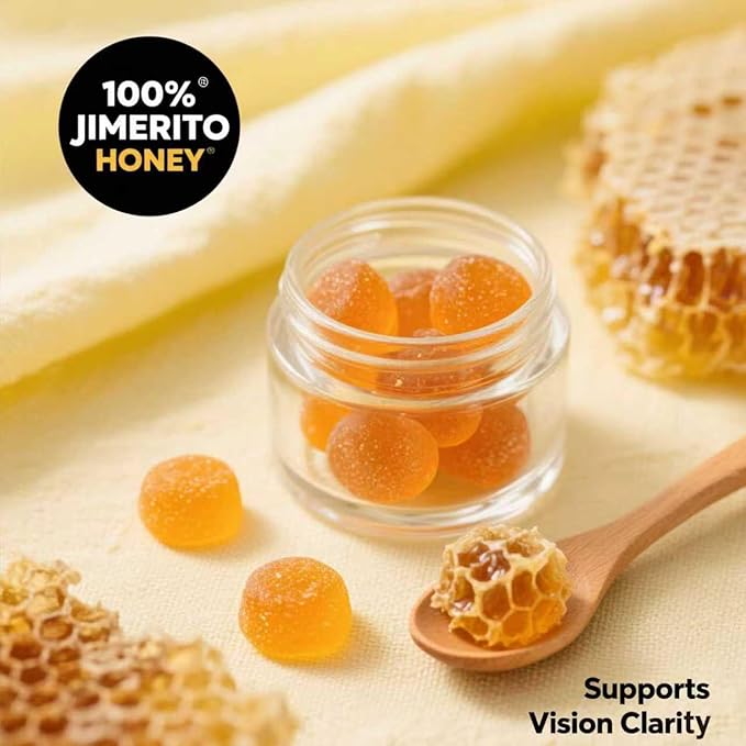 Jimerito Honey Lutein Gummies,Lutein & Zeaxanthin Supplements，20mg Gummies-30-day Supply (1pc)