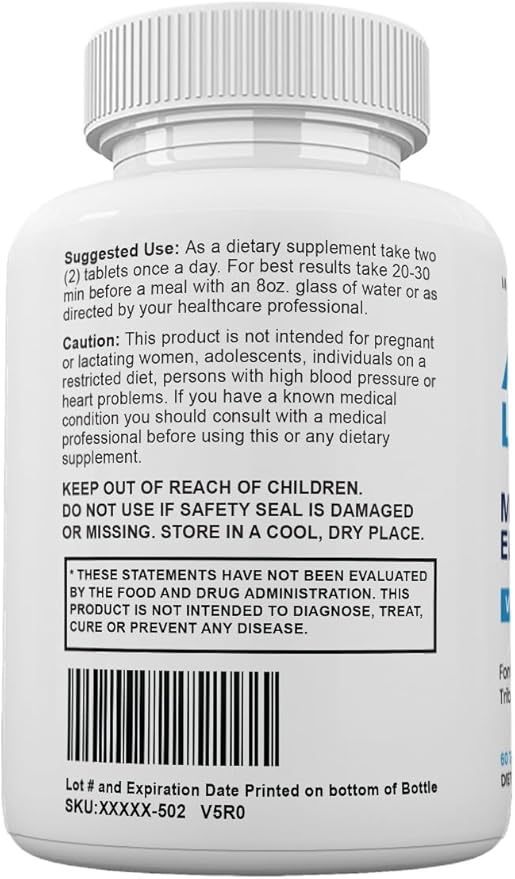 Zonata Official Alpha Labs Dietary Supplement for Male, Natural Formula to Sustain Energy & Performance Levels, Alphalabs Best Reviews (60 Tablets)
