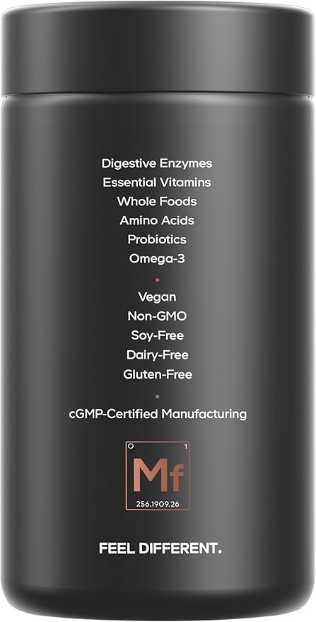 Codeage Men’s Daily Multivitamin – 25+ Essential Vitamins & Minerals, Organic Whole Foods, Probiotics, Omega-3, Zinc, Vitamins A, B, C, D, E & K, 2 Pack