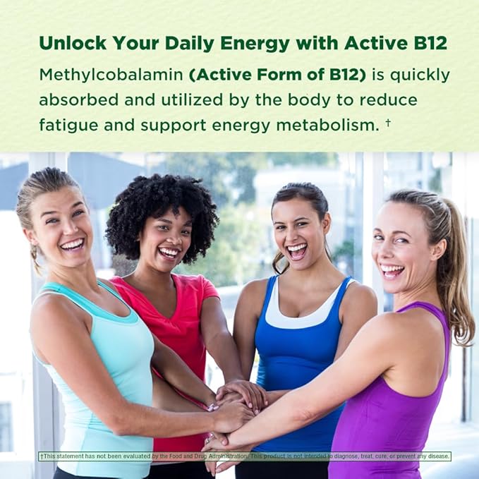 Methyl B12 1000mcg (120 Caps) High Absorption Methylcobalamin for Sustained Energy, Nerve & Heart Health* - Vegan Vitamin B12 by Innervis Nutrition
