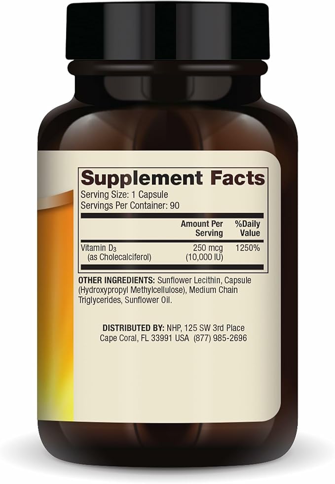 Dr. Mercola Liposomal Vitamin D3 - Supports Heart, Bone & Immune Health - 10,000 IU Per Serving - Non-GMO, Soy Free & Gluten Free - 90 Capsules (90 Servings)