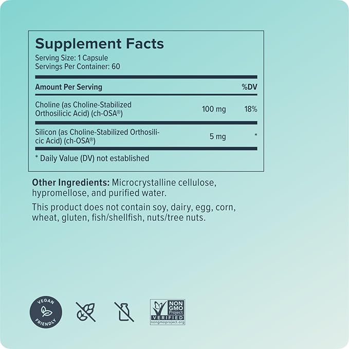 Biosil Collagen Booster Supplement - 60 Original Capsules - Patented ch-OSA Activator for Skin, Hair, Nails & Joints - Supports Natural Production - 30-Day Supply