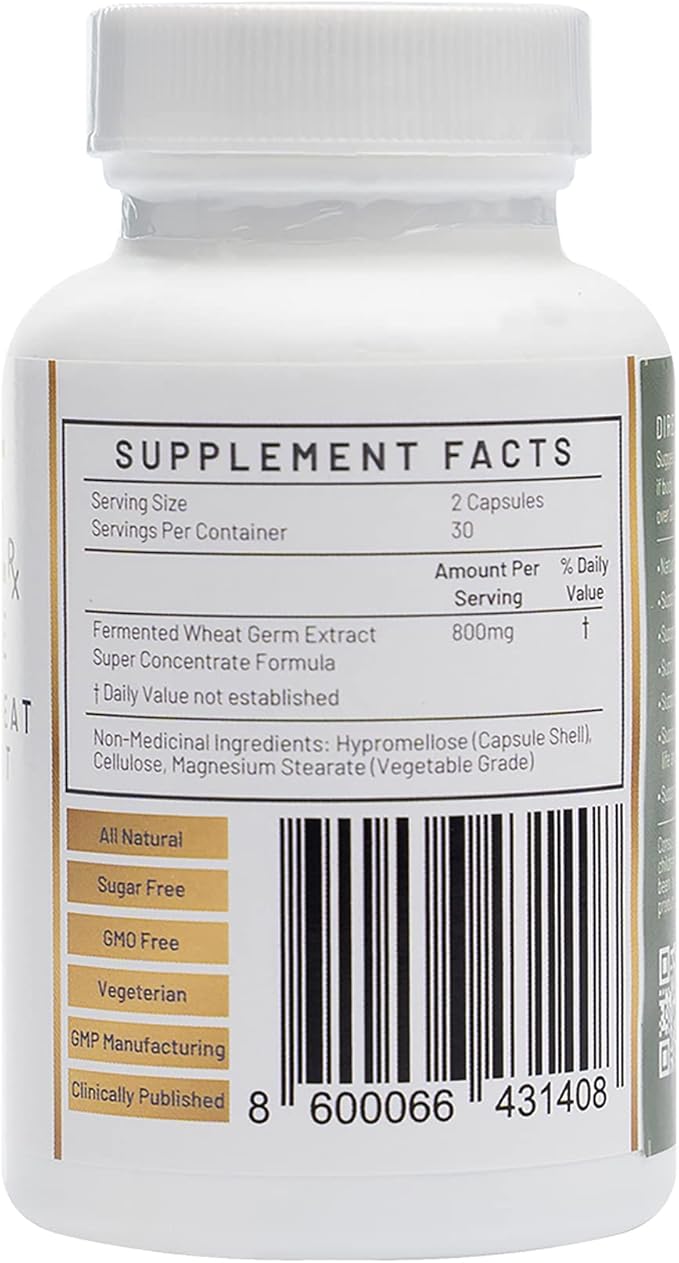 Spermidine Longevity and Cellular Health - Fermented Wheat Germ Extract, Autophagy Inducer, Holistic, Non-GMO, Gluten-Free, Sugar-Free, Vegan, Antioxidant, Natural, 360 Capsules (6 Bottles)