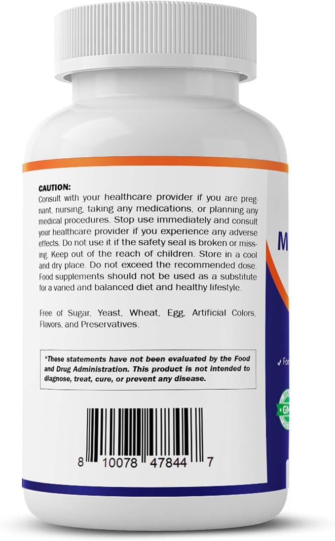 Vitamatic Myo-Inositol 2000 mg Per Serving – 240 Vegetable Capsules – 60 Servings – Non-GMO, Gluten Free – Made in USA