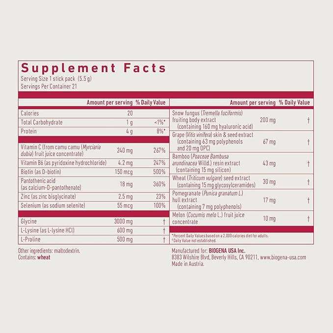 Hyaluronic Acid & ProCollagen+ Superior – Collagen hyaluronic acid complex - Vegan collagen peptides powder with hyaluronic acid, vitamins, biotin & zinc – AntiOx blend – 21 packets
