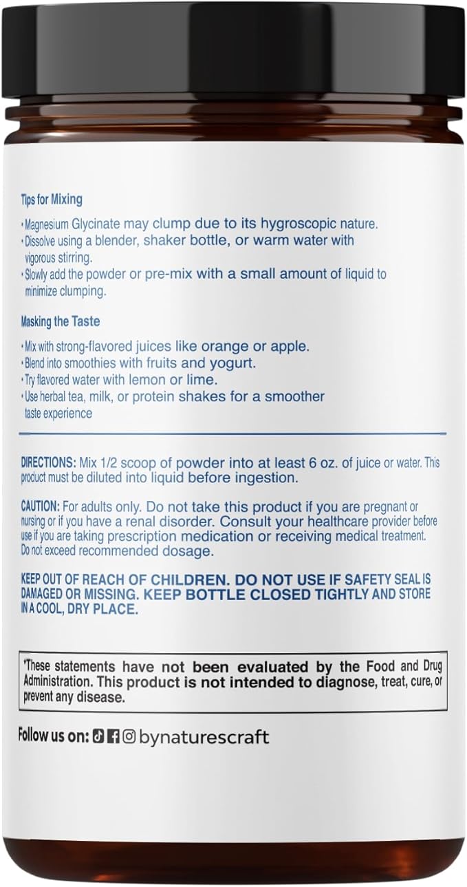 Potent Magnesium Glycinate Powder 400mg - Calm Magnesium Powder Bulk for Muscle Relax, Calm & Sleep Support for Adults - Glycinate Mag Soothe Vegan & Non-GMO Supplement - 3 Pack