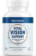 Vital Vision Support – Eye Health Supplement with Vitamin A, Lutein, Beta Carotene & Antioxidants – Eye Vitamins Support Hydration & Oxidative Stress -30 Days Serving