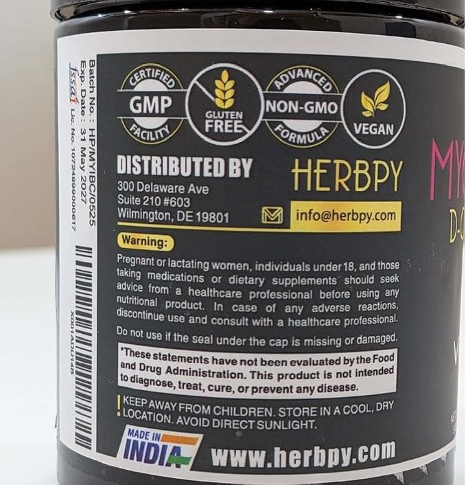 Herbpy 6in1 Premium 40:1 Myo-Inositol & D-Chiro Inositol Supplement for Women with Folate, Berberine HCl 97%, Vitamin D3 & K2 - Hormonal Balance & Ovarian Health Support- 120 Vegan Capsules