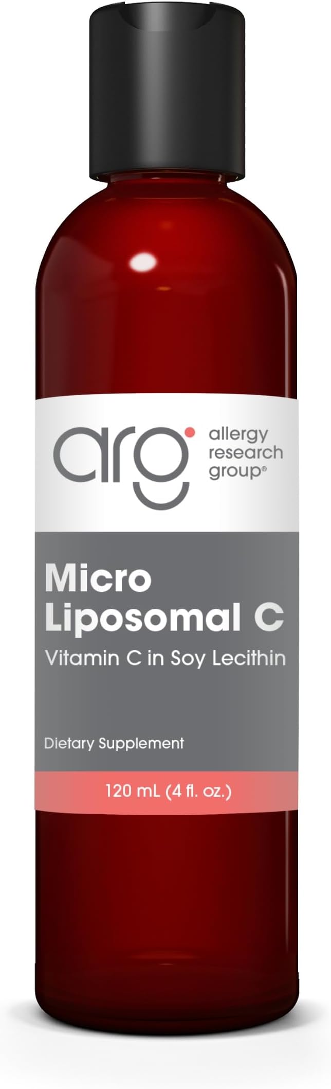 Allergy Research Group Micro Liposomal C 1000mg Supplement - Liquid Vitamin C, Sunflower Phospholipids, Sodium Ascorbate, Organic, Bioavailable, Non-GMO - 4 Fl Oz
