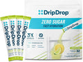 DripDrop Sugar Free Hydration Packets - Zero Lemon Lime - Single Serve Electrolytes Powder Drink Mix - Non-GMO, Gluten Free, Vegan - 32 Sticks