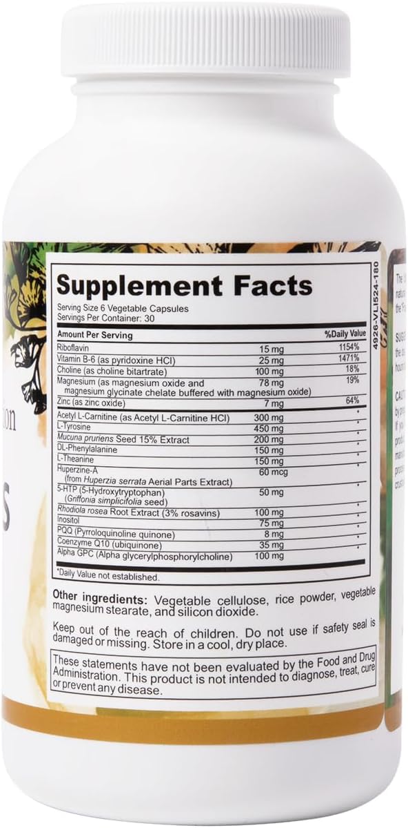 in-Focus - Supports Mental Clarity - No Caffeine - 180 Capsules