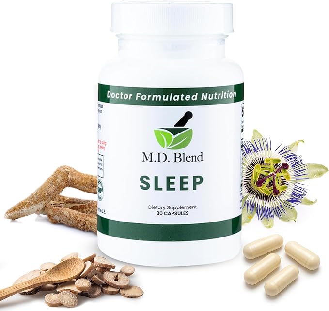 Sleep - Natural Sleep Aids for Adults with l theanine Supplement, Ashwagandha, Magnesium, Valerian Root, Melatonin - Non-Habit Forming Formula for Rejuvenating - 30 Capsules (Pack of 1)