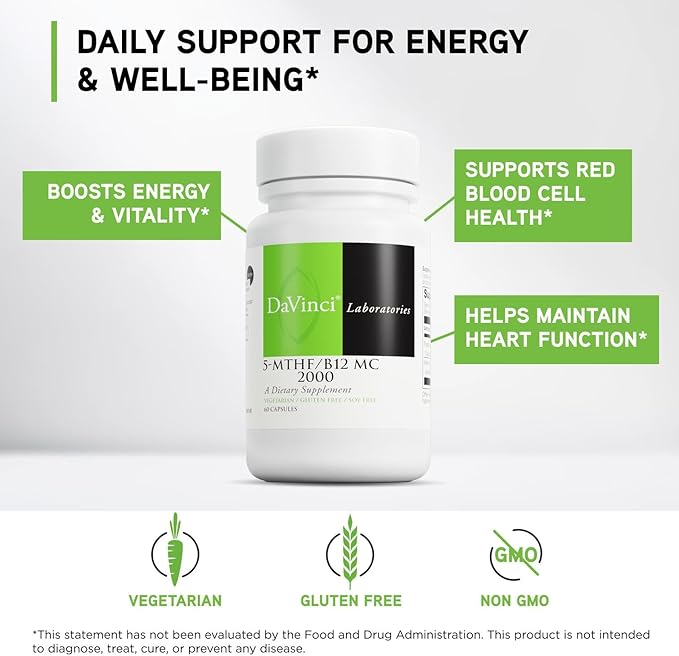 DAVINCI Labs - 5-MTHF/B12 MC 2000-60 Capsules