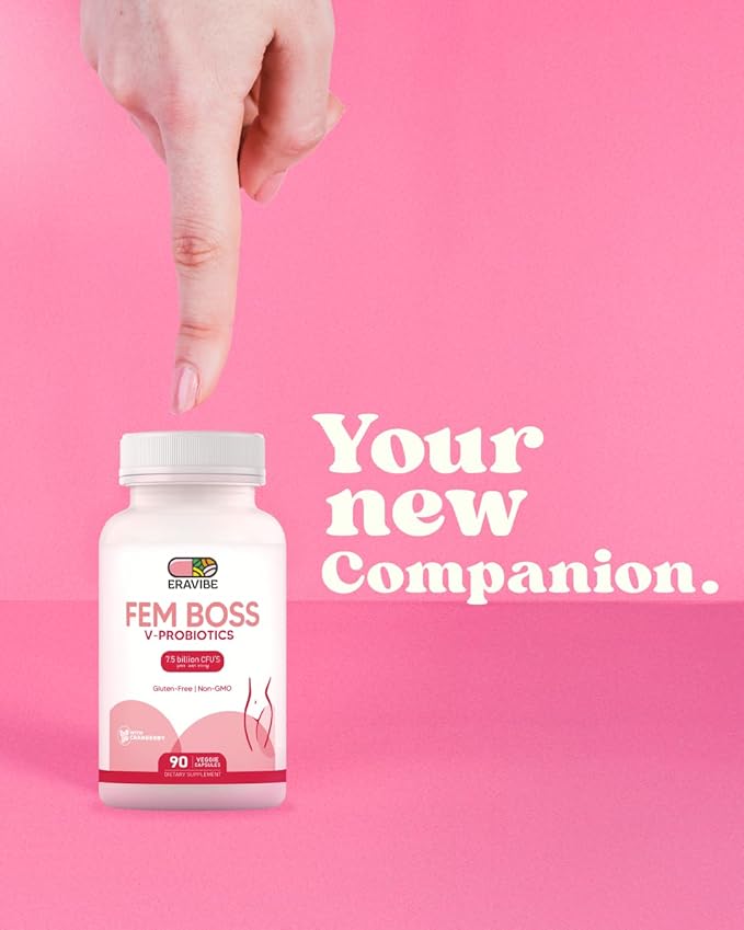 Women's Probiotic with Cranberry - 7.5 B CFUs for Vaginal & Gut Microbiome Support - 90 Vegan Capsules, Gluten Free