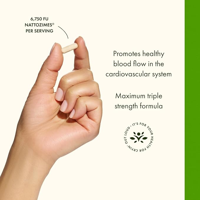Swanson Triple-Strength Nattozimes 195 Milligrams/6750 Fu 60 Veg Capsules Enzyme (2 Pack)