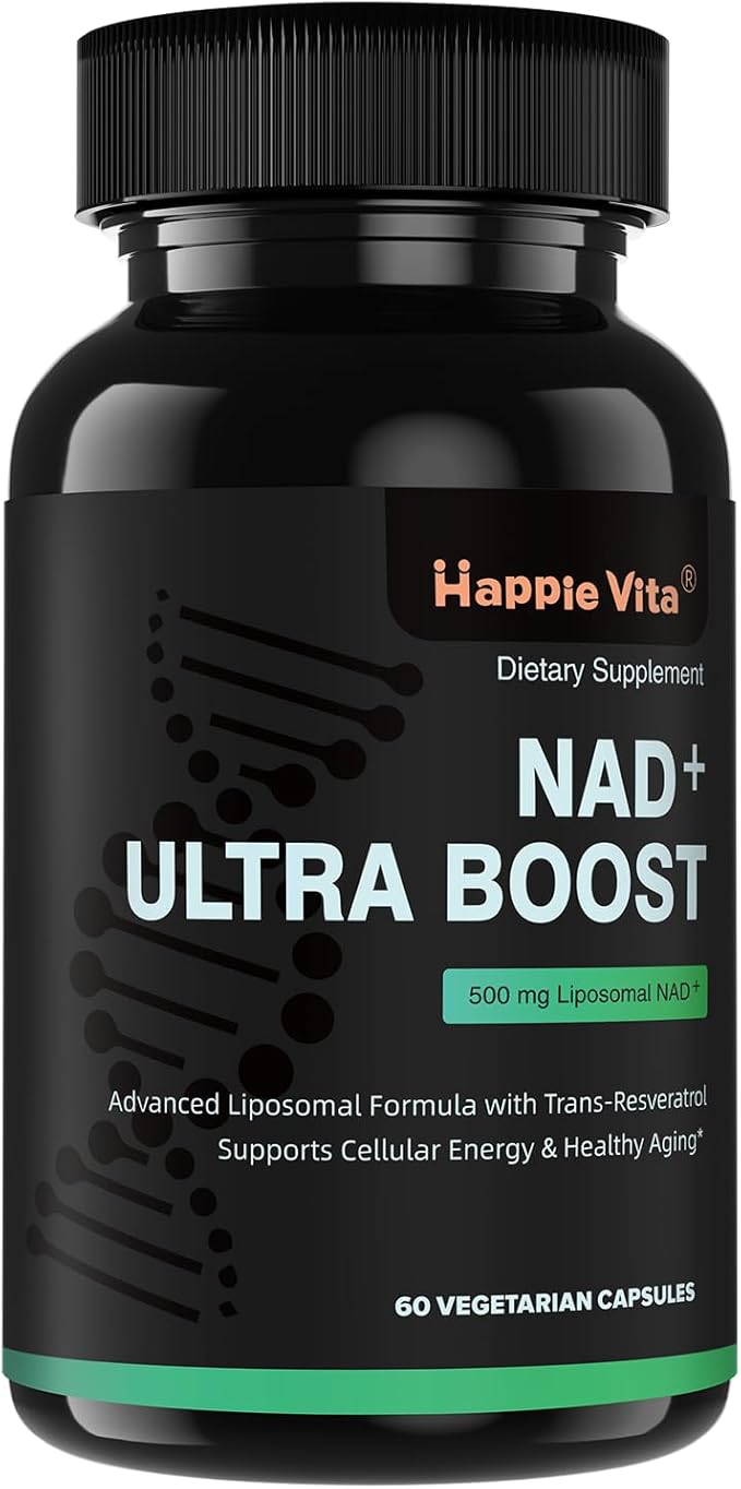 Liposomal NAD+ with Resveratrol - NMNH Supplement Alternative - High Purity NAD Supplement for Anti-Aging, Energy, Focus - 60 Capsules