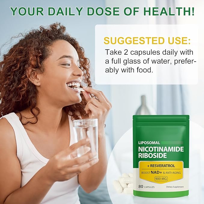 Daiasns NAD Supplement 900mg - Liposomal Nicotinamide Riboside NAD+ Supplements with Resveratrol Supports Muscle, Brain, Cellular Energy - NMN Supplement Alternative for Men and Women, 160 Capsules