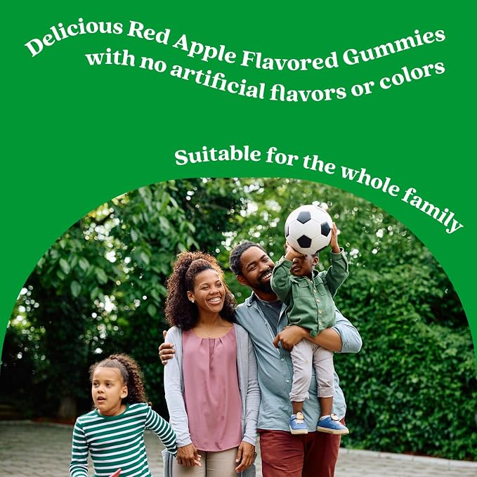 BeLive Fiber Gummies - Prebiotic Fiber Supplement with Chicory Root & Inulin for Digestive Support & Overall Gut Health I Vegan, Sugar Free Gummies for Adults & Children - Apple Flavor | 2-Pack
