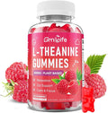 L-Theanine Gummies for Kids & Adults, L'Theanine 400mg with Ashwagandha, GABA, 5HTP, L Theanine Supplement for Calm, Zzz & Relaxation Support, Raspberry Flavor, 60 Counts