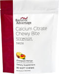 Bariatric Advantage Calcium Citrate Chewy Bites 500 mg - Highly Absorbable & Digestible - Vitamin D3 - Easily Chewable Calcium Supplement - Pineapple Mango - 90 Count