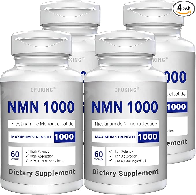 NMN 1000mg Per Serving Maximum Strength - 99% Pure NMN (Nicotinamide Mononucleotide) for NAD, Cell, Immune, Energy, Anti-Aging & Longevity, Stabilized NMN Supplements 1000mg - 240 Veggie Capsules