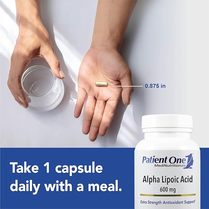 Patient One Alpha Lipoic Acid (ALA) 600 mg | Antioxidant Supplement to Support Nerve and Liver Health* | 60 Capsules