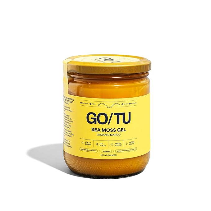 GO/TU Sea Moss Gel – 16oz Mango | Pure, Shelf-Stable Superfood | Nature’s Multivitamin