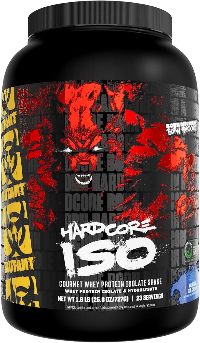 Mutant Harcode ISO Whey Protein Isolate Powder Acts Fast to Help Recover, Build Muscle, Bulk and Strength, 1.6 lb (Cookies & Cream)
