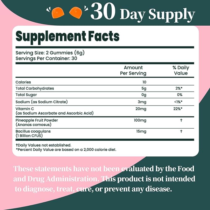 Pineapple Gummies for Women pH Balance, Feminine Probiotics for Vaginigal Health, Nutrition Feminine Gummies, Immune Support, Vegan, Gluten-Free, Hawaiian Pineapple 60 Gummies 30 Servings