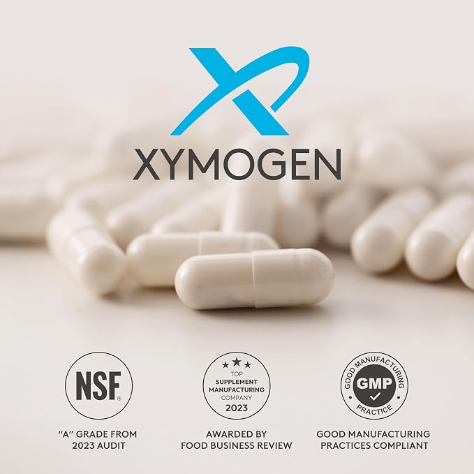 XYMOGEN OmegaPure 600 EC - Cardiovascular & Brain Support - IFOS Five-Star Certified Fish Oil - DHA EPA Omega-3 Supplement - Enteric Coated Softgels - 60 Softgel Tablets