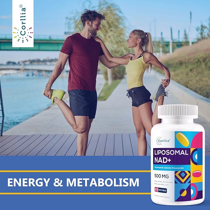 Liposomal NAD+ 500mg with TMG 250mg Softgels, Nicotinamide Riboside Alternative, Actual NAD+ Supplement, 120 Servings